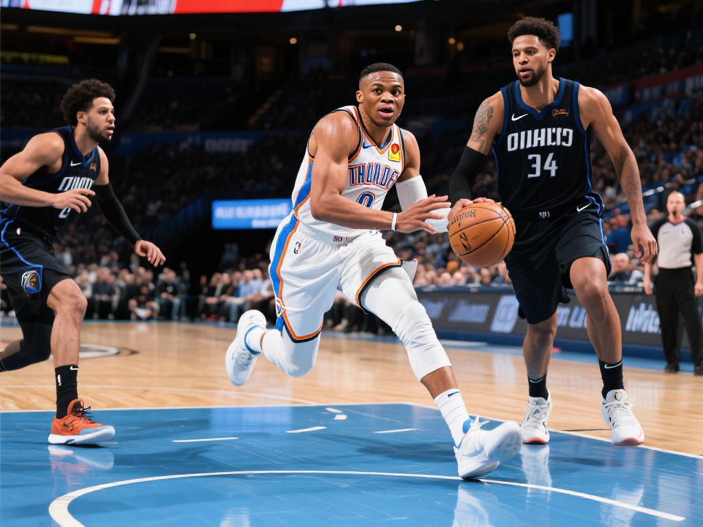 例如，在最近一场对阵强敌的比赛中，雷霆队